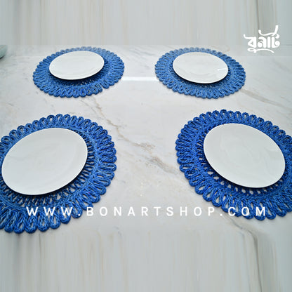 Beny Jute Table Mats 4 PCS (Blue Color)