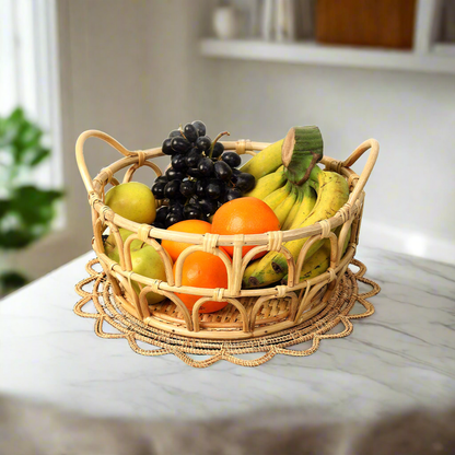 Cane Fruit Basket - Bonart