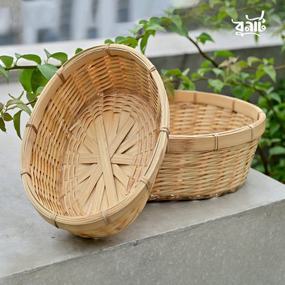 Bamboo Vegetable & Bread  Basket (Set of Two)