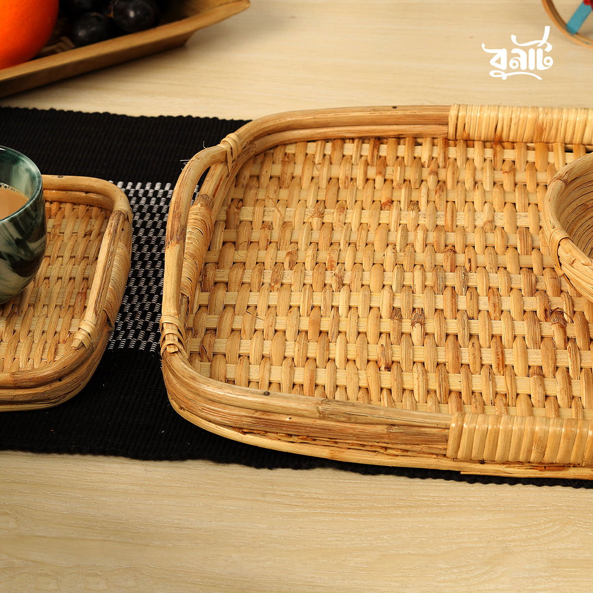 Woven Cane Tray Large - Bonart